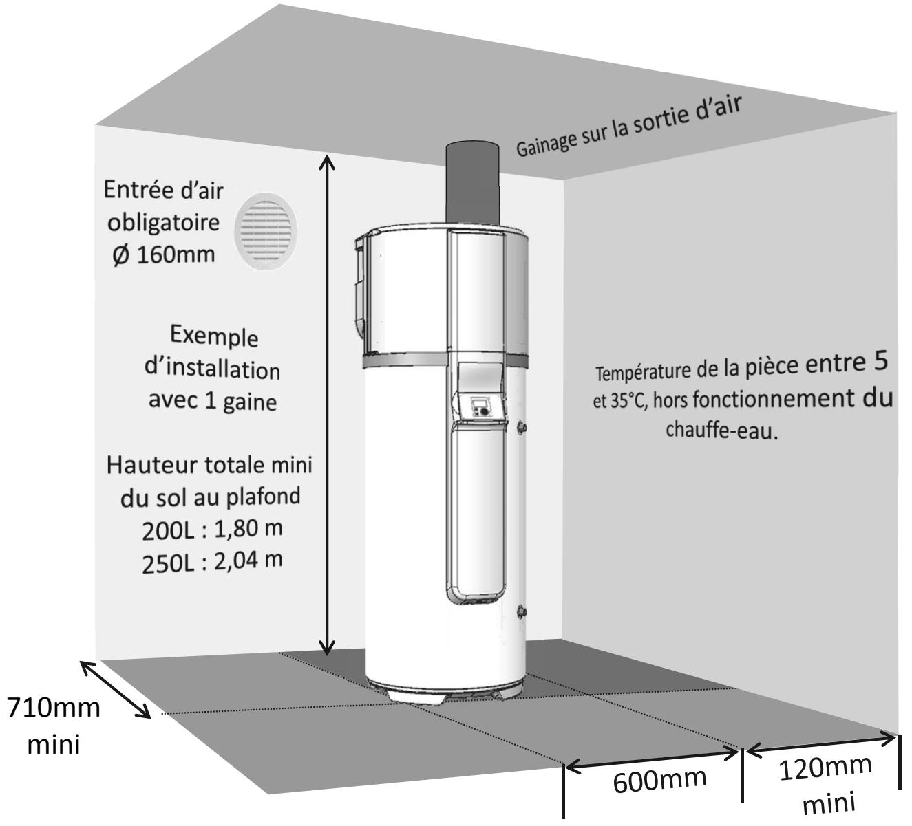 ATLANTIC CALYPSO - Installation en configuration semi - gainée (1 conduit au rejet). - 1