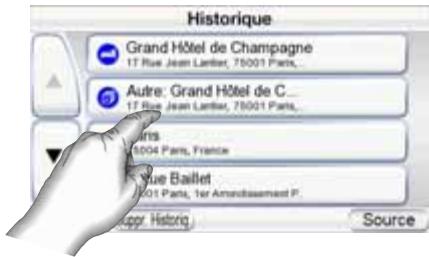 HARMAN KARDON 810 & GPS-810 [GPS-810EU] - NAVIGATION VERS LES LIEUX RÉCEMMENT VISITÉS OU ENREGISTRÉS - 1