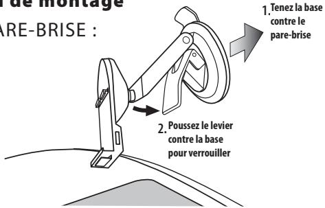 HARMAN KARDON 810 & GPS-810 [GPS-810EU] - MONTAGE SUR LE PARE-BRISE : - 1