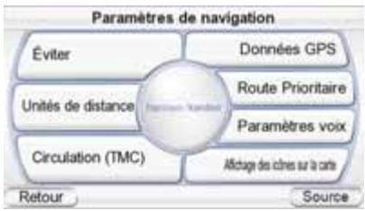 HARMAN KARDON 810 & GPS-810 [GPS-810EU] - Modification des paramètres de navigation - 1