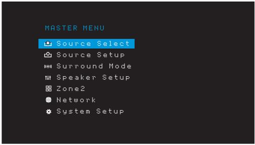 HARMAN KARDON AVR 171 HKTS 35 - Utilisation du système de menus à l'écran - 1