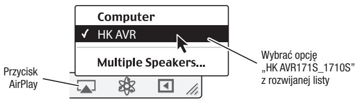 HARMAN KARDON AVR 171S - Odtwarzanie multimiów za pomocę interfejsu AirPlay (tylko modele AVR 1710S/AVR 171S) - 1