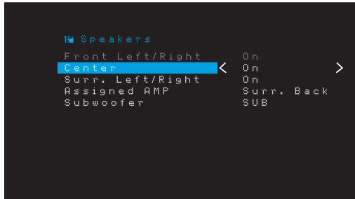 HARMAN KARDON AVR 171S - Paso tres: Menu Manual Speaker Setup (Configuración manual de los altavoces) - 3