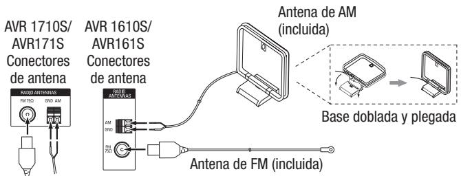 HARMAN KARDON AVR 171S - Conexión de las antenas de radio - 1