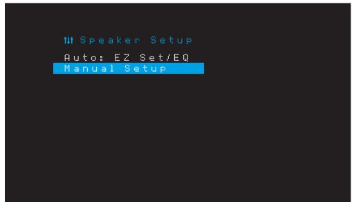 HARMAN KARDON AVR 171S - Krok trzeci - menu ręcznej konfiguracje gośników - 1