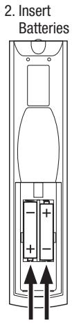 HARMAN KARDON AVR 171S - Install the Batteries in the Remote Control - 2