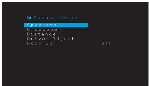 HARMAN KARDON AVR 171S - Krok trzeci - menu ręcznej konfiguracje gośników - 2