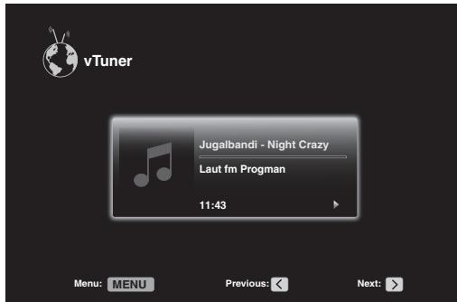 HARMAN KARDON AVR 270 JBL CINEMA 610 - Écouter la vTuner (radio par Internet) - 1