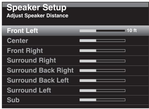 HARMAN KARDON AVR 270 JBL CINEMA 610 - Définition de la distance des enceintes - 1