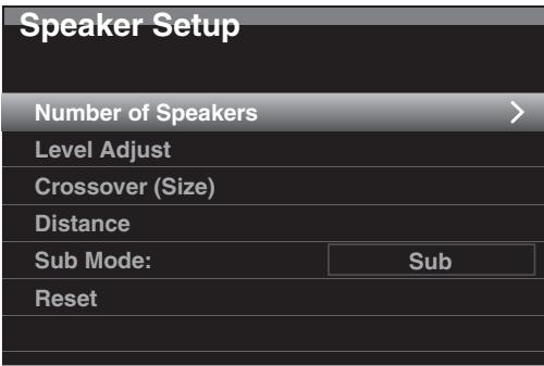 HARMAN KARDON AVR 270 JBL CINEMA 610 - Étape 3-Menu Manual Speaker Setup (Configuration manuelle des enceintes) - 2
