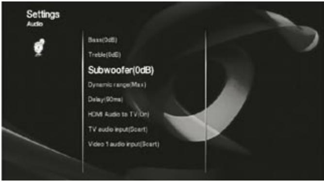 HARMAN KARDON HS 210 - Réglages Audio - 1