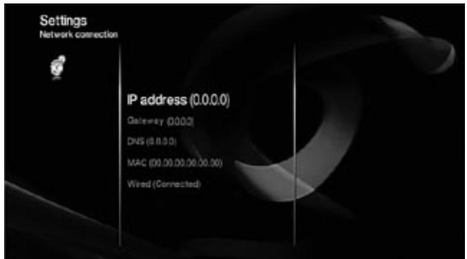 HARMAN KARDON HS 210 - Réglages de réseau (Network) - 1