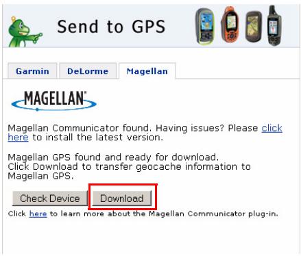 MAGELLAN EXPLORIST GC - Installation de Géocaches « Envoi au GPS » (Page détaill) - 2