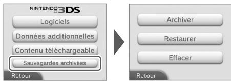 NINTENDO 2DS - Gestion des sauvégardes archivées - 1
