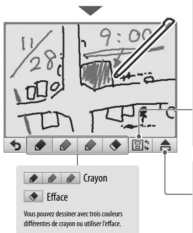 NINTENDO 2DS - A I'ecran des notes de jeu, touchez l'une des notes et commencez a écrire ou a dessiner. - 2