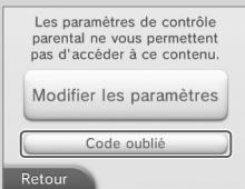NINTENDO 2DS - Si vous avez oublié votre code secret ou la réponse à la question personnelle... - 2