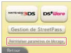NINTENDO 3DS - Réinitialiser les paramètres de blocage - 1