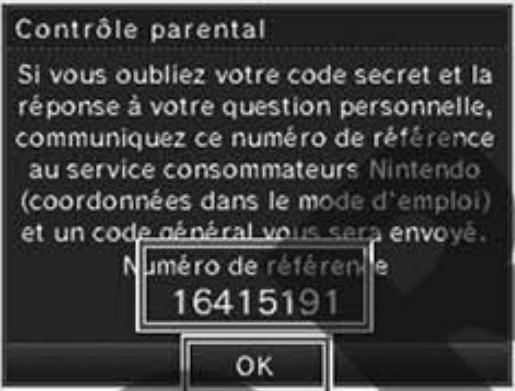 NINTENDO DSI - Vous avez oublié votre code secret ou la réponse à votre question personnelle - 7