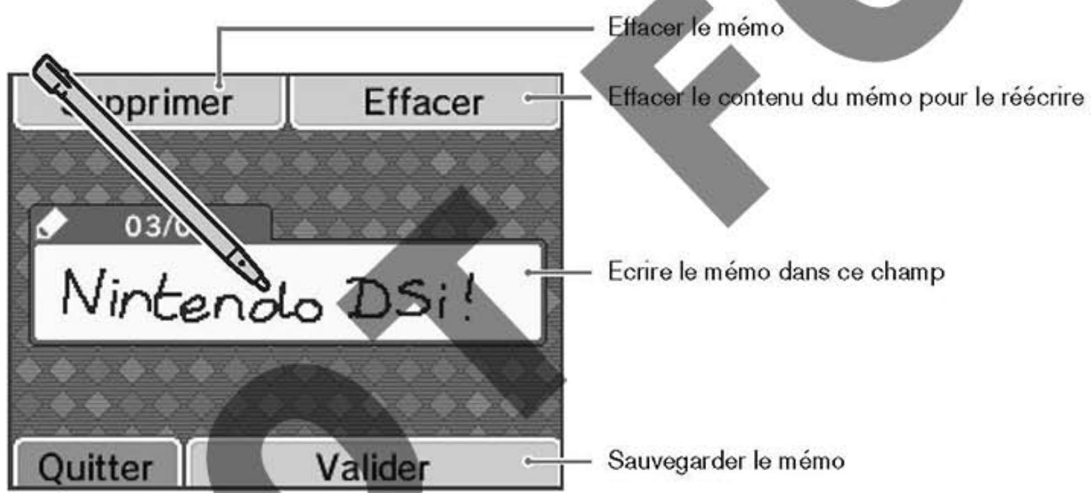 NINTENDO DSI - Écrite des mémos - 1