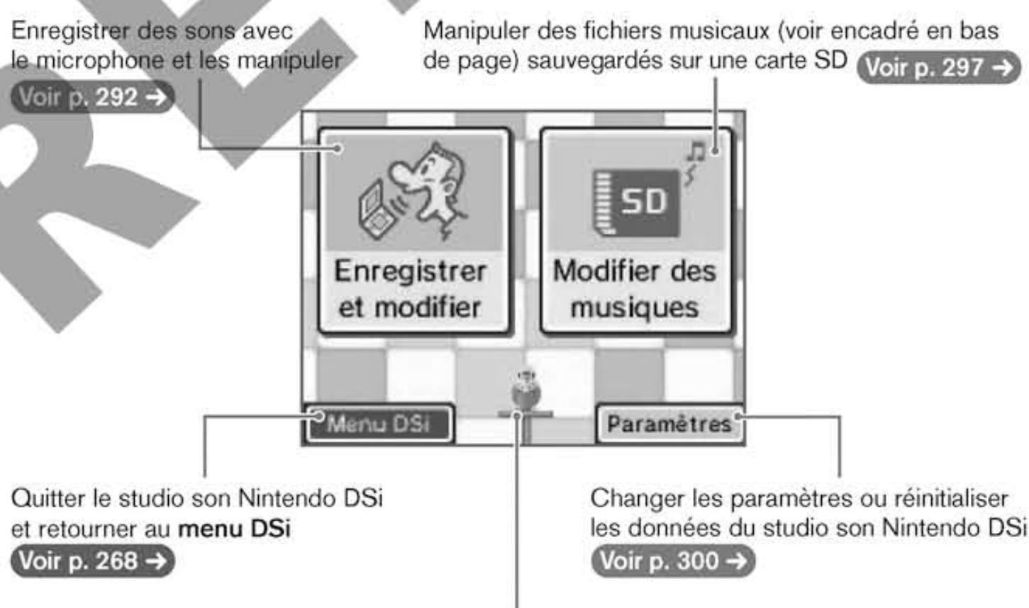 NINTENDO DSI XL - Menu du studio son Nintendo DSi - 1