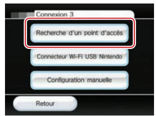 NINTENDO WII - Sélections d'installation Internet pour rechercher un point d'accès - 4