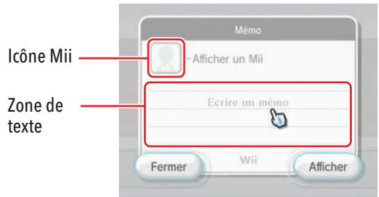 NINTENDO WII - Créer et afficher un mémo sur le bureau Wii - 1
