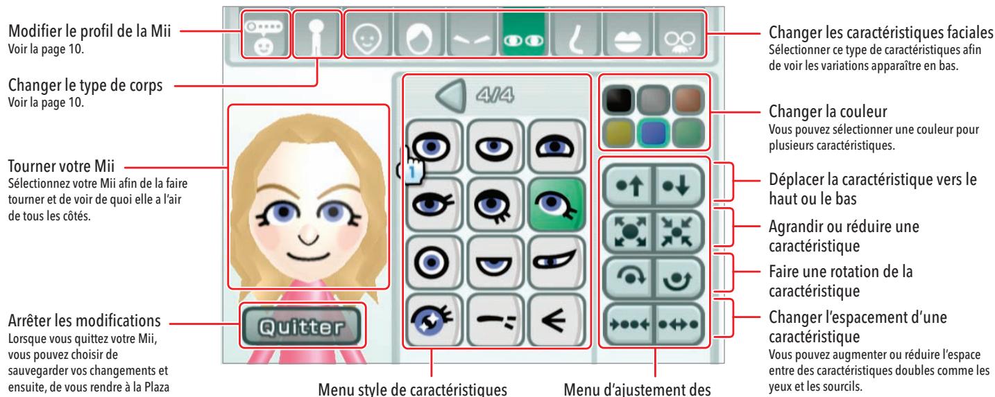 NINTENDO WII - Changer les caractéristiques de la Mii - 1