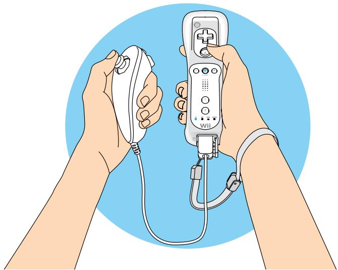 NINTENDO WII MINI - Comment tener le Nunchuk et la Wii Remote Plus - 1
