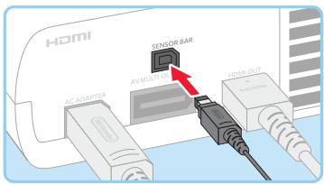 NINTENDO WII U PREMIUM - Branchez le capteur à la console Wii U - 1