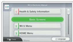 NINTENDO WII U PREMIUM - Utilisation des modes d'emploi électroniques - 5