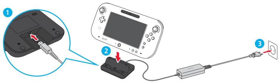 NINTENDO WII U PREMIUM - En utilisant la station de recharge Wii U GamePad - 1