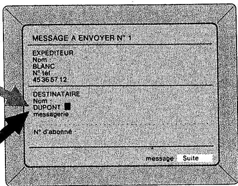 FRANCE TELECOM MINITEL 12 - Préparation de l'en-tête d'un message pour son envoi dans une messagerie - 1