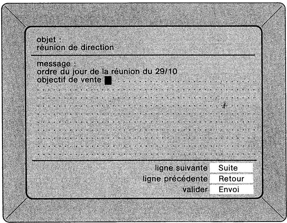 FRANCE TELECOM MINITEL 12 - Composer un message - 1