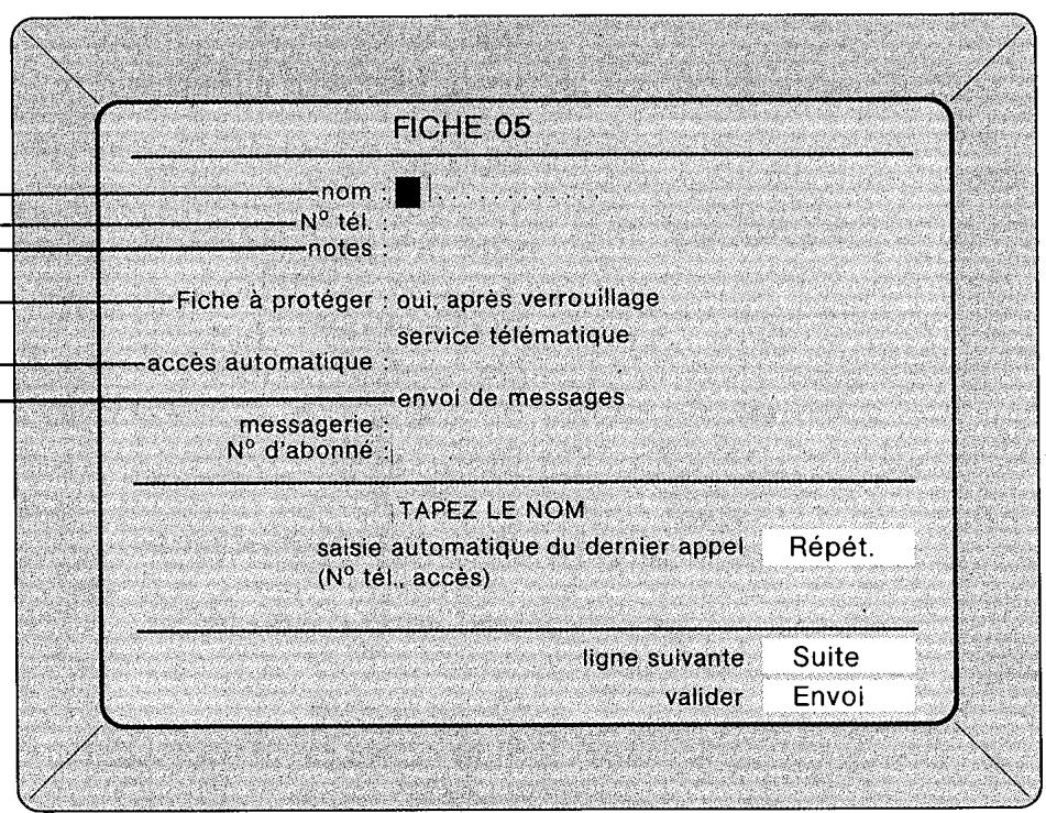 FRANCE TELECOM MINITEL 12 - Pour acceder à une fiche du repertoire : - 1