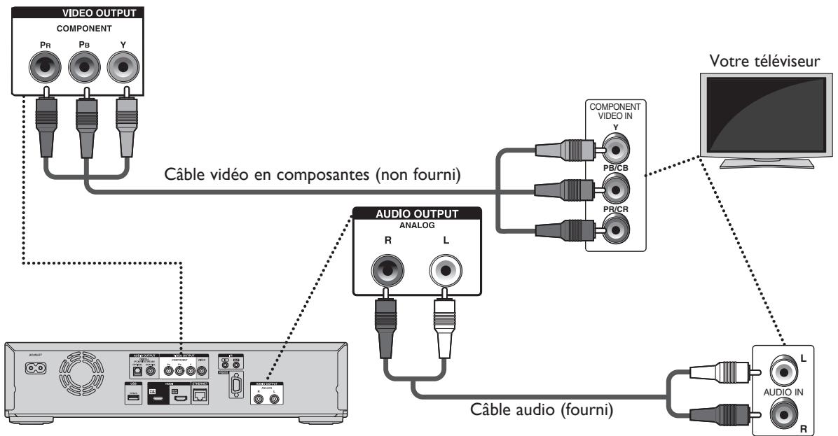 ONKYO BD-SP809S - Connexion video en composantes + audio standard - 1