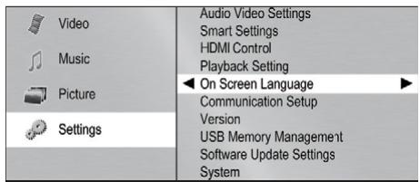 ONKYO BDSP309 - Réglage de la langue - 2