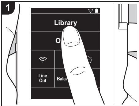 ONKYO DP-S1 - Pour écouter la musique à partir de "Bibliothèque" - 1