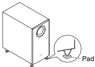 ONKYO HT-S4505 - Using the Floor Pads for Subwoofer - 1