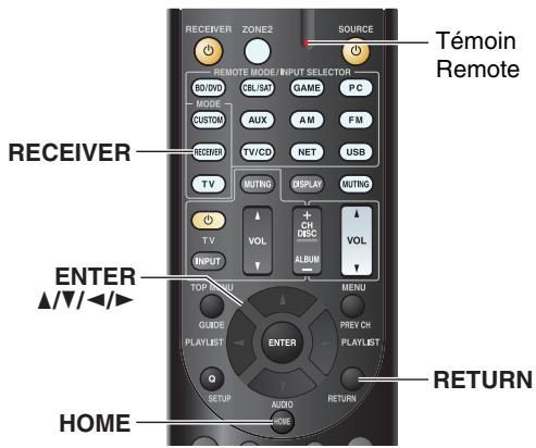 ONKYO HT-S6505 - Utilisation du menu principal (HOME) - 1