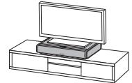 ONKYO LS-T10 - Montez le téléviseur au centre de la face supérieure de l'appareil. - 1