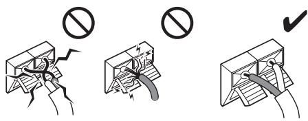 ONKYO LS3100 - Precauciones para la conexión de los altavoces - 1
