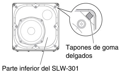 ONKYO LS3100 - - Uso de los tapones de goma para una plataforma más estable - 1