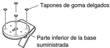 ONKYO LS3100 - - Uso de los tapones de goma para una plataforma más estable - 2