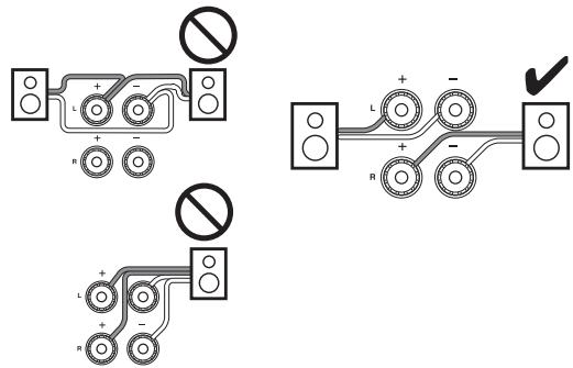 ONKYO PA-MC 5501 & PA-MC5501 - Precauciones para la connexion de los altavoces - 2