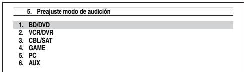ONKYO PR-SC5509 - Utilice / para seleccionar la fuente de entrada que desea establecer, y luigo pulse ENTER. - 1