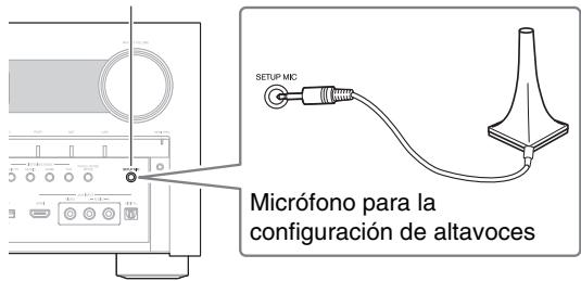 ONKYO PR-SC5509 - Coloque el micrófono de configuración de los altavoces en la posición ① de audición principal y conectelo a la toma SETUP MIC. - 1