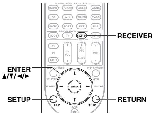 ONKYO PR-SC5509 - Procedures courantes dans le menu de configuration - 1