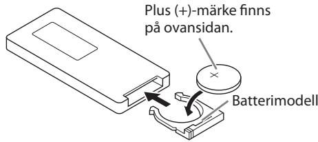 ONKYO RBX-500 - Satt iett litiumbatteri i batterihallaren, och skjut in hallaren i fjarrkontrollen tills det klickar till. - 1
