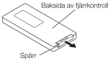 ONKYO RBX-500 - Tryck spärren Åt sidan, dra ut batterihällaren. - 1