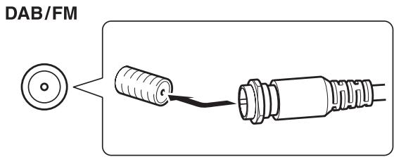ONKYO T-4030 - Atornille el conector de la antenna DAB/FM incluida al jack DAB/FM ANTENNA. - 1
